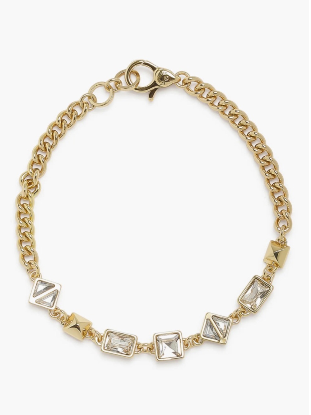 All Saints Geometric Crystal Bracelet New